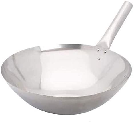 14" Single Handle Stainless Steel Chinese Wok