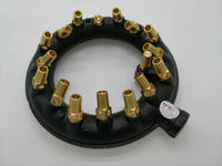 9 Inch High-Powered Jet Burners With Lip (Natural Gas) (16 Brass Tip Jets Burners) (120,000 BTU)
