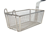 Extra Durabilty Fryer Basket with Front Hook 13-1/4" x 6-1/2" x 6"
