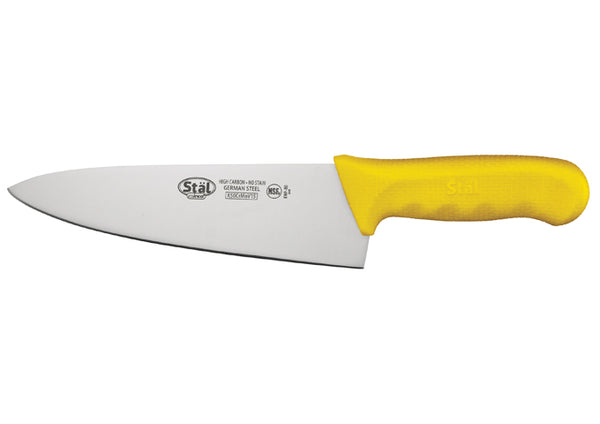 8" Wide Chef's Knife / Yellow