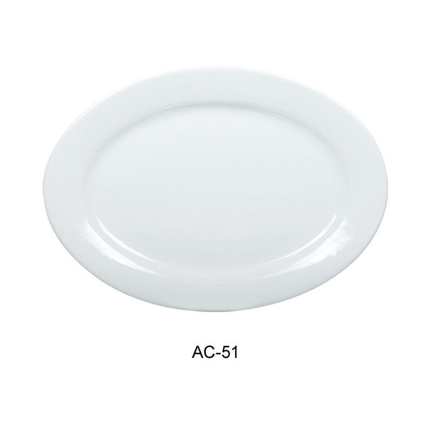 Yanco AC-51 15" x 10-1/2" Oval Platter *(12 Piece of Case)