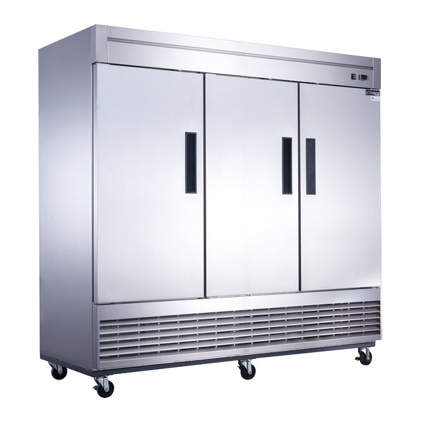 D83R 3-Door Commercial Refrigerator in Stainless Steel