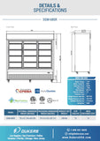 DSM-68SR Commercial Glass Sliding 3-Door Merchandiser Refrigerator