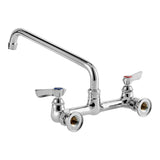 Krowne Silver Series 12-812L 壁掛式水龍頭，附 1.8 GPM 起泡器，12 吋擺動式出水嘴