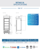 DSM-15F Commercial Single Glass Swing Door Merchandiser Freezer