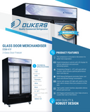 DSM-41F Commercial Glass Swing 2-Door Merchandiser Freezer