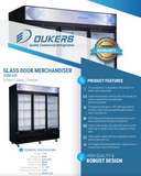 DSM-69F Commercial Glass Swing 3-Door Merchandiser Freezer