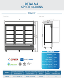 DSM-69F Commercial Glass Swing 3-Door Merchandiser Freezer