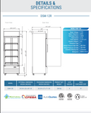 DSM-12R 商用單玻璃門搖擺式商品陳列冰箱