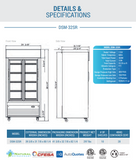 DSM-32SR 商用玻璃滑動雙門商品陳列冰箱