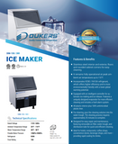DIM300 Commercial Ice Machine with 88 lb Storage Bin – 312 lb Daily Production