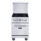 DCR24-4B 24″ Gas Range with Four (4) Open Burners