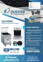 DCR24-4B 24″ Gas Range with Four (4) Open Burners