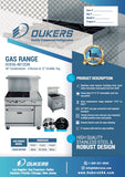 DCR36-4B12GM 36″ Gas Range with Four (4) Open Burners & 12″ Griddle