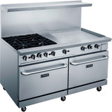 DCR60-4B36GM 60″ Gas Range with Four (4) Open Burners & 36″ Griddle
