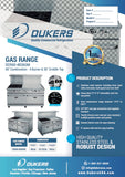 DCR60-4B36GM 60″ Gas Range with Four (4) Open Burners & 36″ Griddle