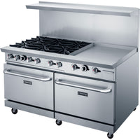 DCR60-6B24GM 60″ Gas Range with Six (6) Open Burners & 24″ Griddle
