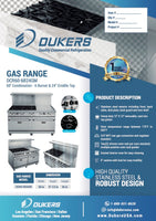 DCR60-6B24GM 60″ Gas Range with Six (6) Open Burners & 24″ Griddle