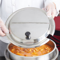 Notched / Hinged Stainless Steel Cover for 7 Qt. Inset