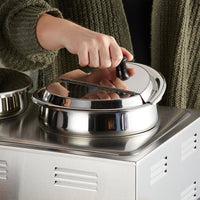 Notched / Hinged Stainless Steel Cover for 7 Qt. Inset