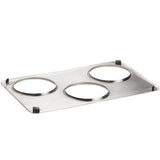 3 Hole Steam Table Adapter Plate with 6 3/8" Holes - for 4 Qt. Insets