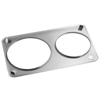 2 Hole Steam Table Adapter Plate with 8 3/8" and 10 3/8" Holes - for 7 Qt. and 11 Qt. Insets