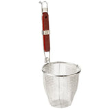 Stainless Steel Noodle Skimmer with Wooden Handle 5 1/2" x 5 1/2"