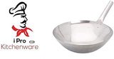 16" Single Handle Stainless Steel Chinese Wok