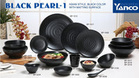 Yanco BP-4030 Melamine Sauce Dish w/ (3) 2 1/2 oz Compartments, Black *(48 Piece of Case)