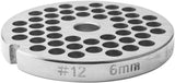 #12 Stainless Steel Meat Grinder Plate (1/4 Inches / 6mm Hole)