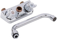 Wall Mount Bar Sink Faucet with 4" Centers and 8" Swing Spout
