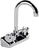 Wall Mount Hand Sink Faucet 4 Inches Centers with 8-1/2 Inches Gooseneck Spout
