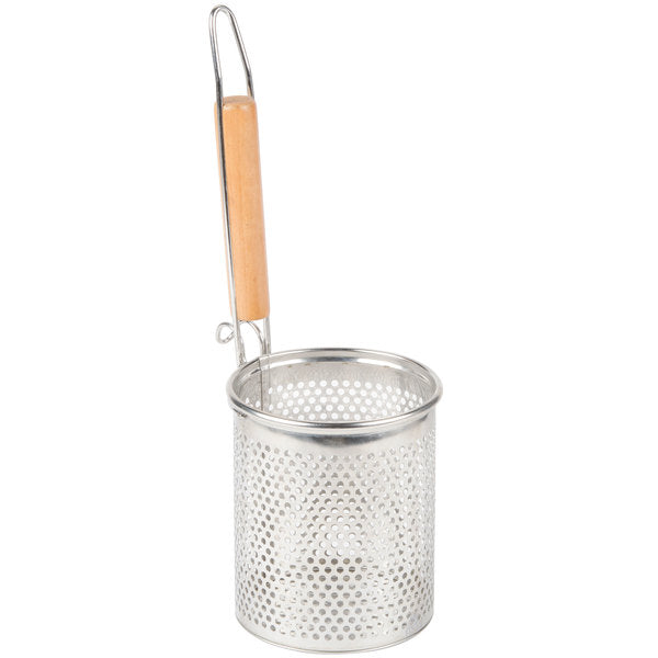 Stainless Steel Noodle Skimmer with Wooden Handle 5-1/2" x 6"