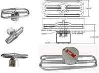 Steam Table and Buffet Table Electric Water Immersion Heater Element (4000Watt / 208Volt / 1Phase)