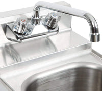 Wall Mount Bar Sink Faucet with 4" Centers and 8" Swing Spout