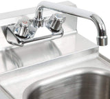 Wall Mount Bar Sink Faucet with 4" Centers and 8" Swing Spout