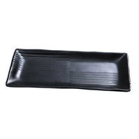 Yanco BP-2213 Melamine Plate - 14 1/4" x 6 1/4", Black *(12 Piece of Case)