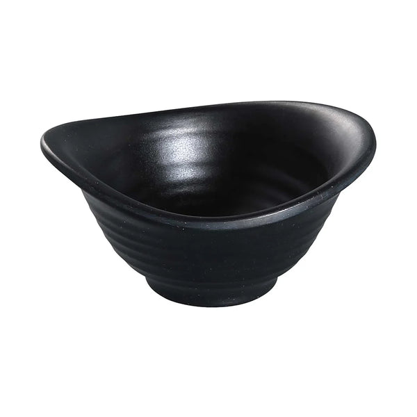 Yanco BP-3204 5 oz Melamine Yuanbao Bowl, Black *(48 Piece of Case)