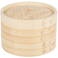 12" Bamboo Steamer Set (Includes 2 Steamers & 1 Cover) iPro Kitchenware