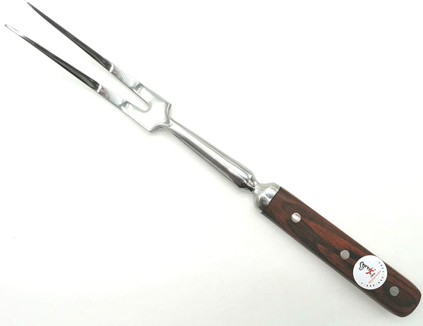 14 Inches Forged Full Tang Carving Fork with Wood Handle (Mfg: iPro Kitchenware)
