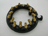 9 Inch High-Powered Jet Burners With Lip (Natural Gas) (16 Brass Tip Jets Burners) (120,000 BTU)