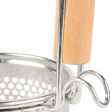 Stainless Steel Noodle Skimmer with Wooden Handle 5" x 5-1/4"