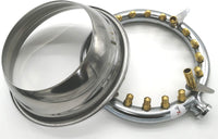 9 Inch High-powered Jet Burners With Lip (Natural Gas) (20 Brass Tip Jets Burners) (120,000 Btu)