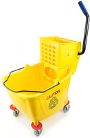 36 Quart Mop Bucket with Side-Press Wringer, Yellow