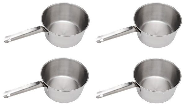 2 qt Stainless Steel Saucepan w/ Solid Stainless Steel Riveted Handle / Pack of 4