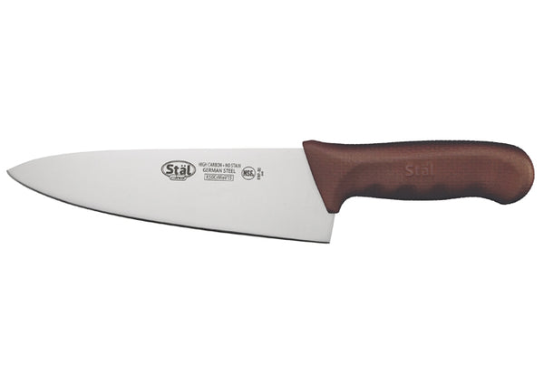 8" Wide Chef's Knife / Brown