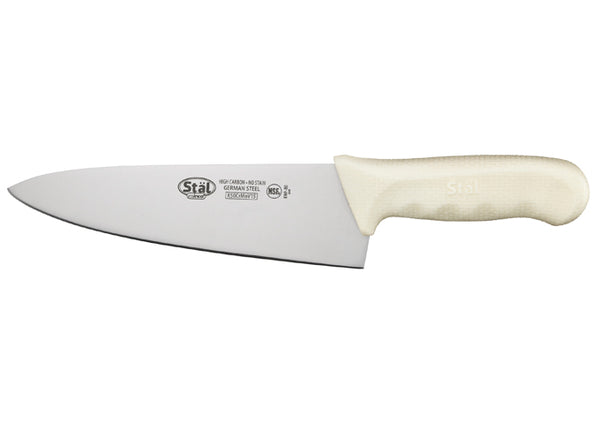 8" Wide Chef's Knife / White