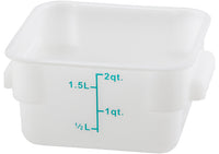 2 Qt White Square Storage Container