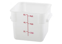 6 Qt White Square Storage Container