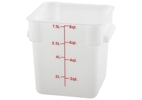 8 Qt White Square Storage Container